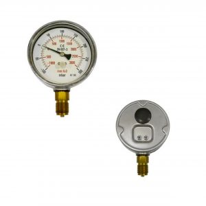 Thermomanomètre 80 mm Jauge de température et de pression jusquà 120 °C et 4 bars BSP verticale 